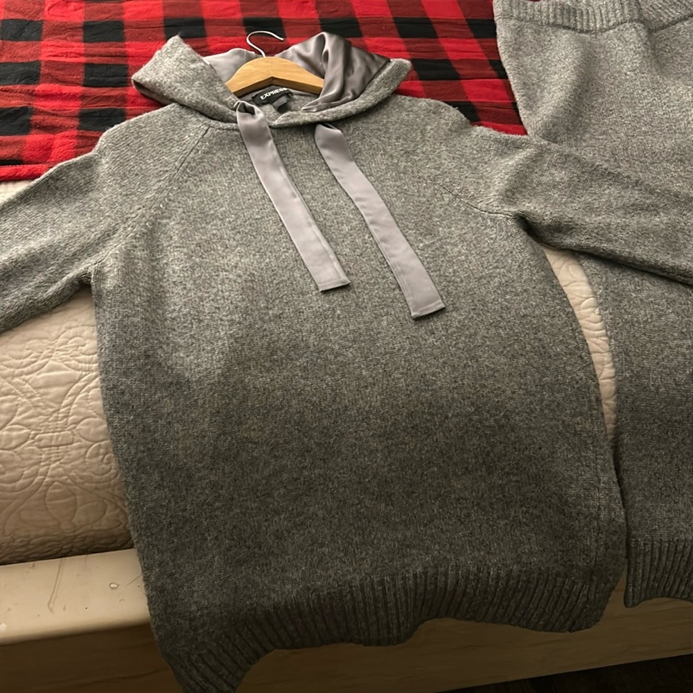 Express 2 piece gray joggers set